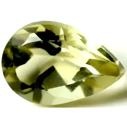Citrine naturelle poire a facettes 10x7 mm 1.70 carats