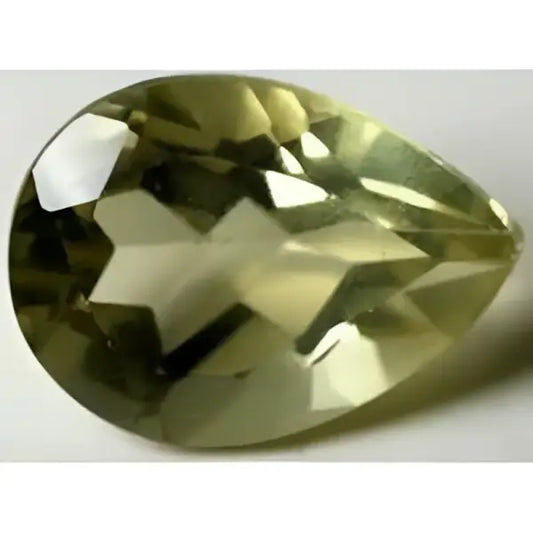 Citrine naturelle poire a facettes 7x5 mm 0.63 carat