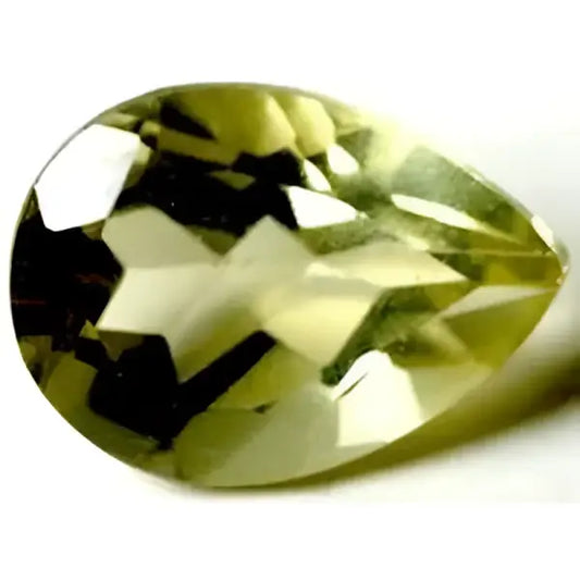 Citrine naturelle poire a facettes 8x5 mm 0.80 carat