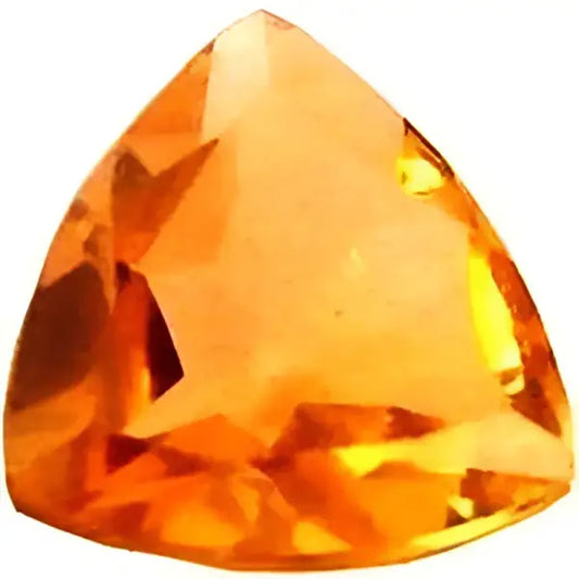 Citrine or trilliant a facettes 5 mm 0.42 carats