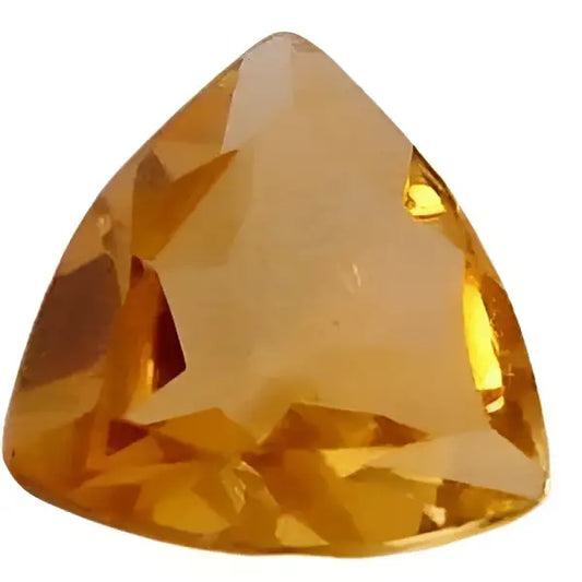 Citrine or trilliant a facettes 6 mm 0.60 carats