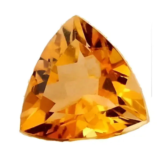 Citrine or trilliant a facettes 8x8 mm 1.43 carats