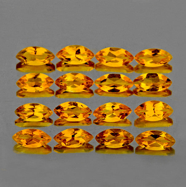 Citrine naturelle  marquise a facettes 8x4 mm  0.53 carat