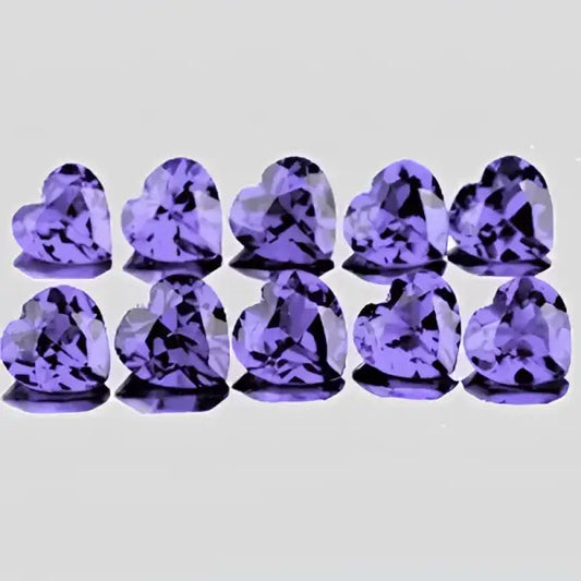 Cordierite coeur a facettes 5x5 mm 0.34 carat