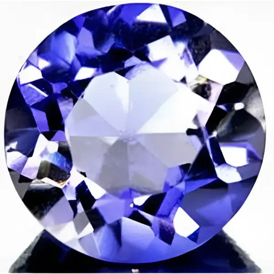 Cordierite ronde a facettes 3 mm 0.10 carat