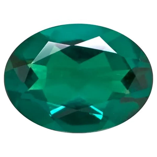 Emeraude hydrothermale ovale a facettes 8x6 mm 1.20 carats