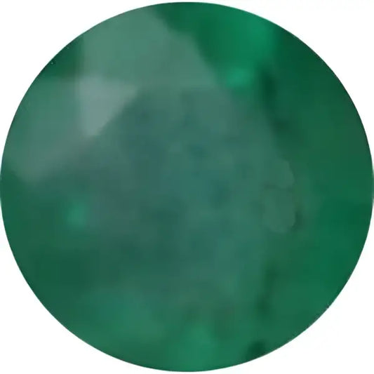 Émeraude naturelle du Brésil ronde a facettes 3 mm 0.11 carat