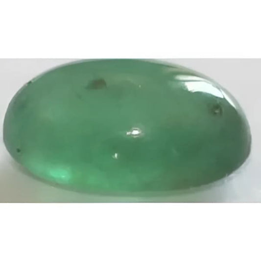 Emeraude naturelle taille ovale cabochon 5x3 mm 0.28 carat