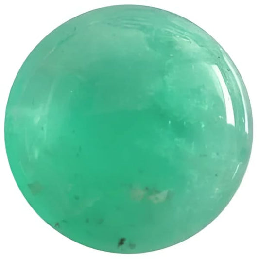 Emeraude naturelle taille ronde cabochon 6 mm 0.75 carat