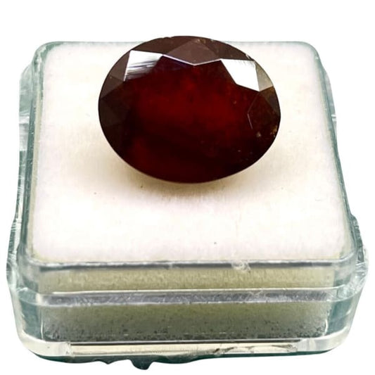 Grenat hessonite ovale a facettes 14x11x8 mm 9.60 carats