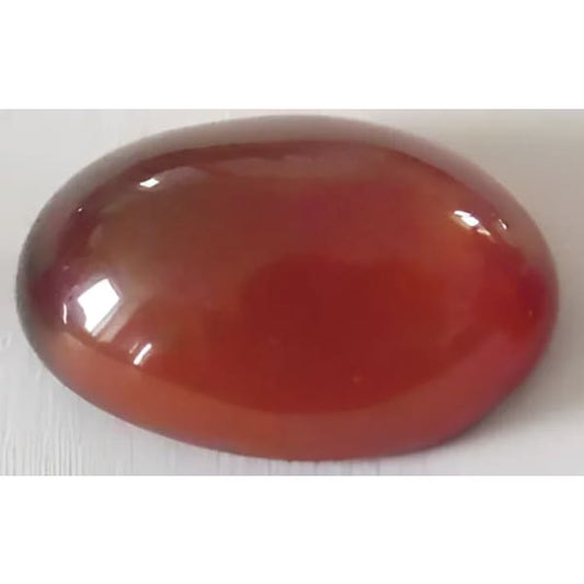 Grenat hessonite ovale cabochon 14x10 mm 6.00 carats