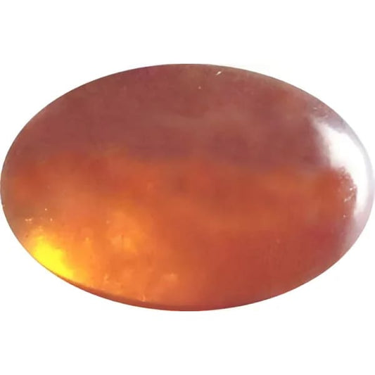 Grenat hessonite ovale cabochon 7x5 mm 1.15 carat