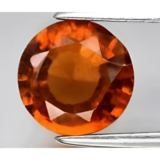 Grenat hessonite rond à facettes 3 mm 0.20 carat