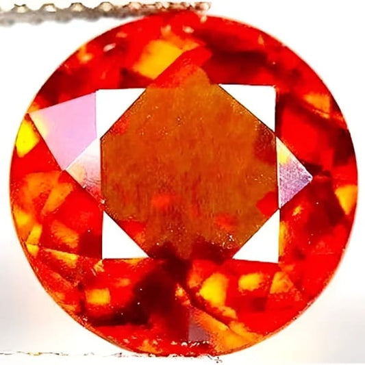 Grenat hessonite rond à facettes 5 mm 0.62 carat