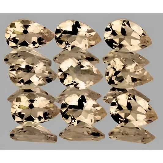 Morganite naturelle poire a facettes 5x3 mm 0.18 Carat