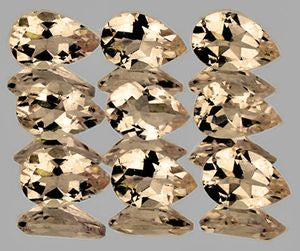 Morganite naturelle poire a facettes 5x3 mm 0.18 Carat