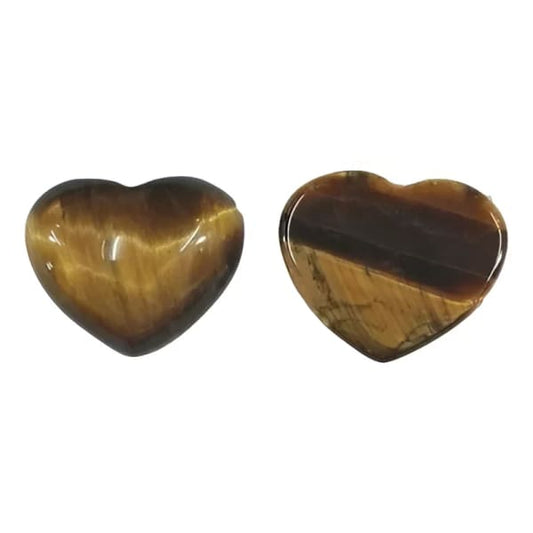 Oeil de tigre coeur cabochon 18x18 mm 11.50 carats