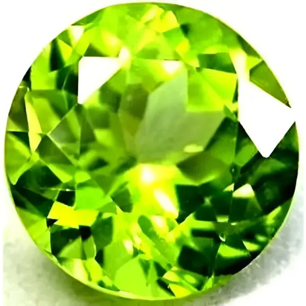 Peridot naturel rond a facettes 9 mm 3.33 carats