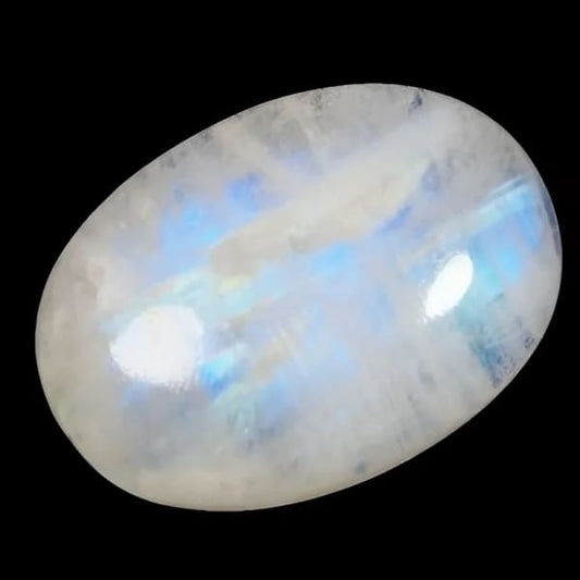 Pierre de lune naturelle ovale cabochon 32.39x23.23x7.5 mm 46.50 carats