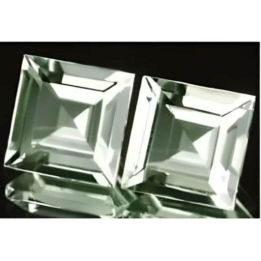 quartz vert naturel  carrée 6x6 mm 0.91  carat