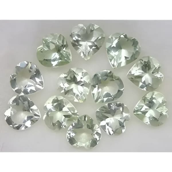 Prasiolite naturelle coeur a facettes 7x7 mm 1.14 carat