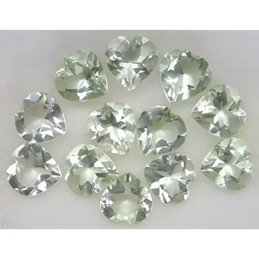 Prasiolite naturelle coeur a facettes 7x7 mm 1.14 carat