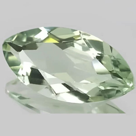 Prasiolite naturelle marquise a facettes 12x6 mm 1.52 carat