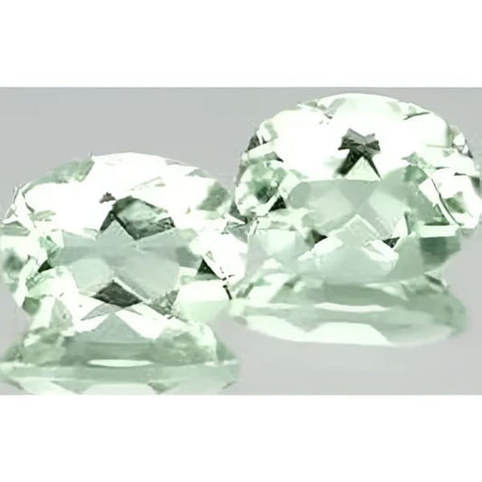 Prasiolite naturelle ovale a facettes 7x5 mm 0.80 carat