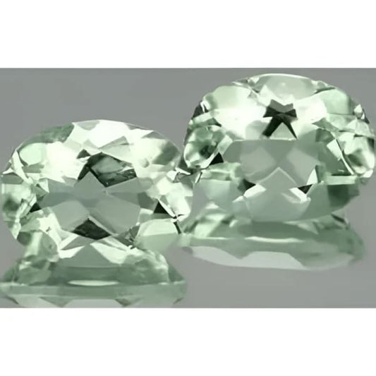 Prasiolite naturelle ovale a facettes 8x6 mm 1.17 carat