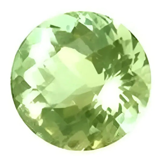 Prasiolite naturelle ronde a facettes 10x10 mm 3.30 carats