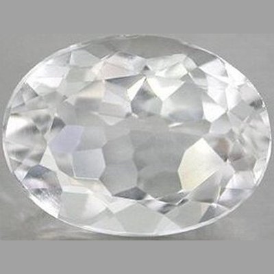 quartz blanc naturel ovale a facettes 25x18 mm 35.00 carats
