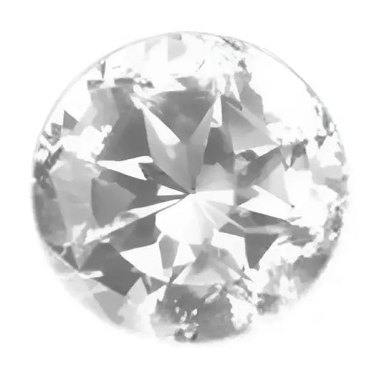 Quartz blanc rond a facettes 12x12 mm 6.50 carats