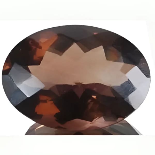 Quartz fumé ovale a facettes 11x9 mm 3.15 carats
