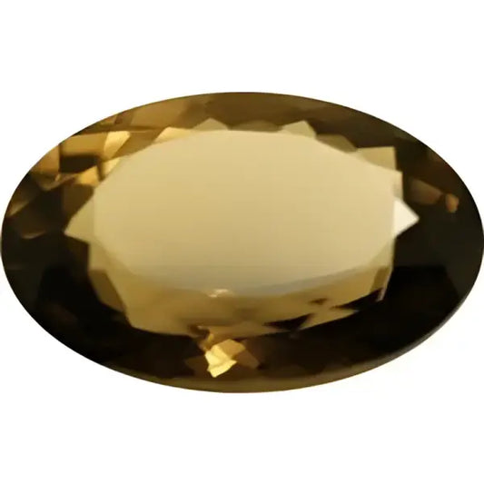 Quartz fumé ovale a facettes 25x18 mm 27.00 carats