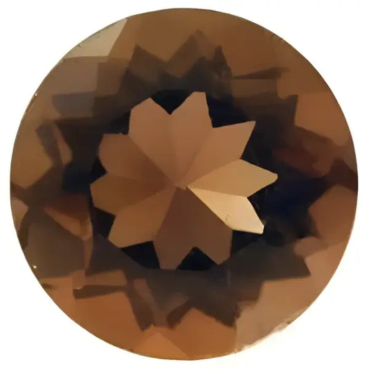 Quartz fumé rond a facettes 18 mm 15.80 carats