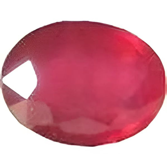 Rubis Birman traité ovale a facettes 7x5 mm 1.00 carat