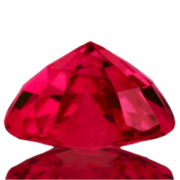 Rubis du Mozambique naturel taille coeur a facettes 6x6 mm 1.00 carat