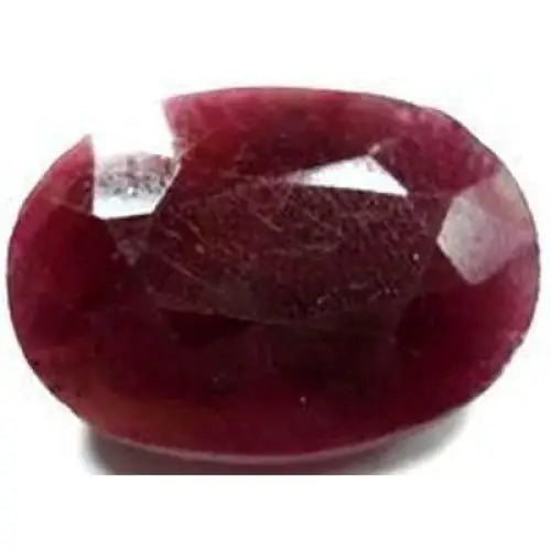 Rubis naturel ovale a facettes 14x10 mm 7.00 carats