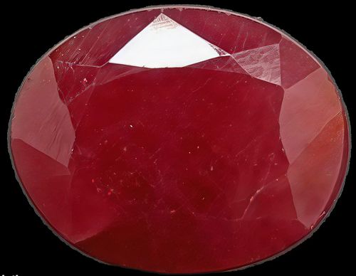 Rubis naturel ovale a facettes 18x13 mm  17.00 carats