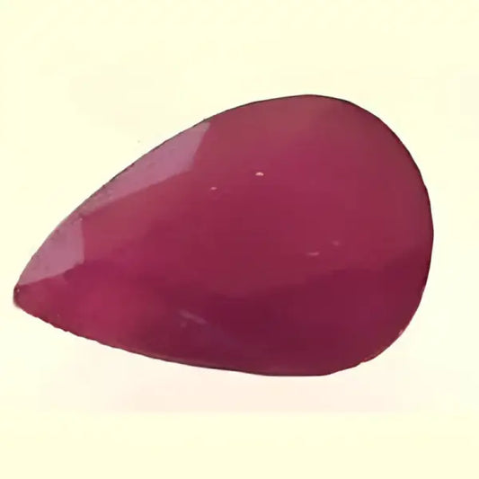 Rubis naturel poire a facettes 9x6 mm 1.67 carat