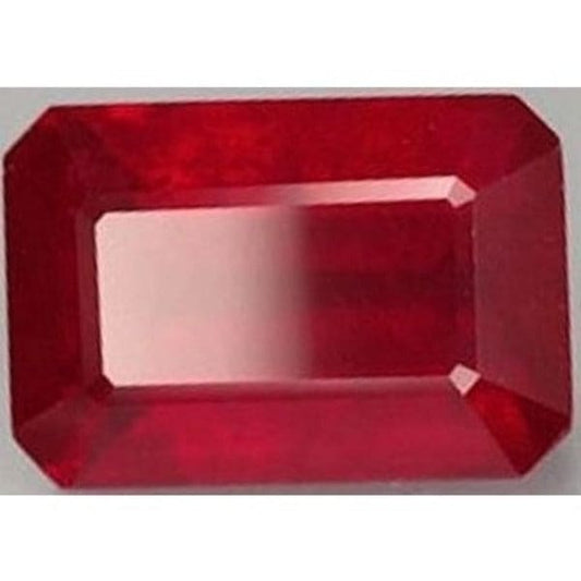 Rubis verneuil taille octogonale de 7x5 mm à 18x13 mm