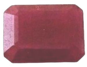 Rubis naturel octogonal 7x5 mm  1.37 carats