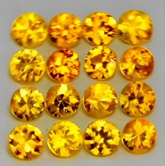 Saphir jaune naturel rond 2.5x2.5 mm 0.09 carat