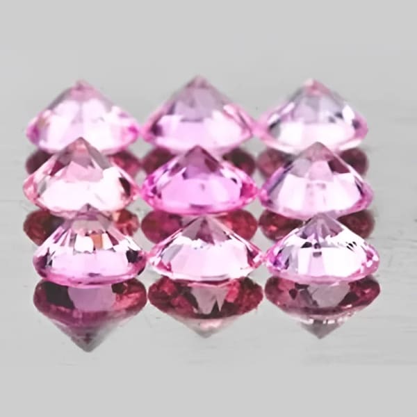 Saphir rose naturel rond 3x3 mm 0.11 carat