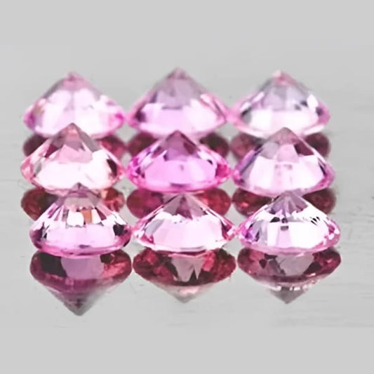 Saphir rose naturel rond 3x3 mm 0.11 carat