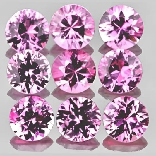 Saphir rose naturel rond 3x3 mm 0.11 carat