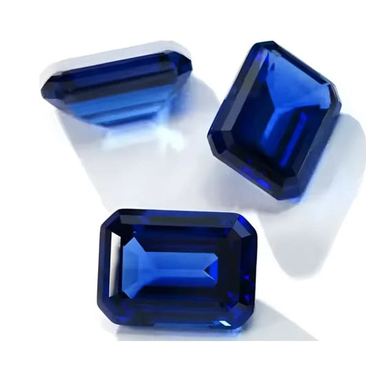 Saphir verneuil taille octogonale de 7x5 mm à 18x13 mm