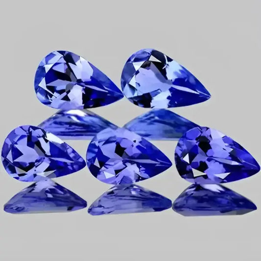 tanzanite poire a facettes 5x3 mm 0.20 carat