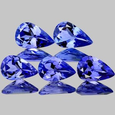 tanzanite poire a facettes 5x3 mm 0.20 carat