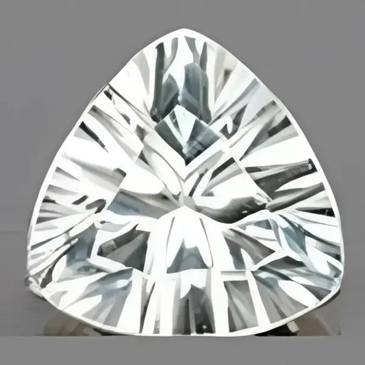Topaze blanche naturelle trilliant a facettes 4 mm 0.24 carat